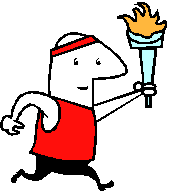 runner with torch